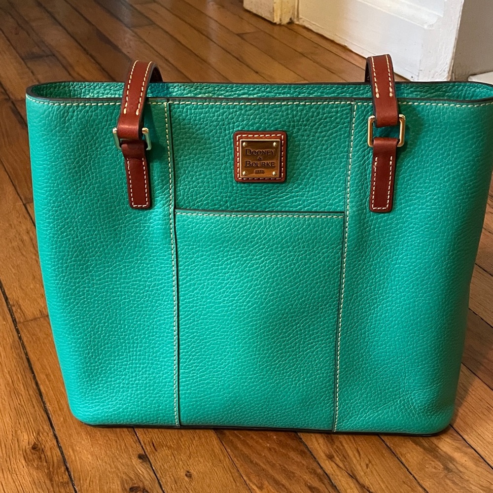 Dooney & Bourke Teal Leather Tote